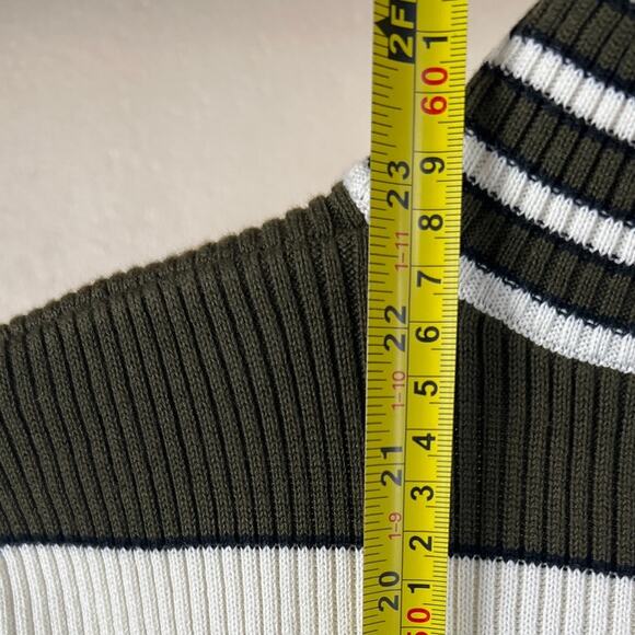 Y2K Unionbay Striped Stretch Short sleeve Turtleneck Size Large L - Picture 5 of 5